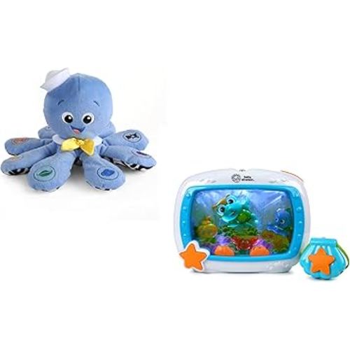 Baby Einstein Octoplush Plush Toy & Baby Einstein Sea Dreams Soother Crib Toy with Remote, Lights and Melodies for Newborns and up