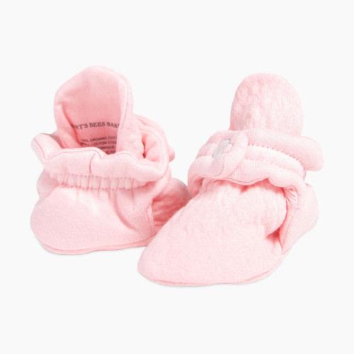 Burt's Bees Baby Quilted Bee Booties - Blossom, 0-3 Months