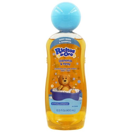Grisi Ricitos De Oro Body Wash and Shampoo - 13.5 fl oz: Hypoallergenic, Contains Honey, Textured Hair, Liquid