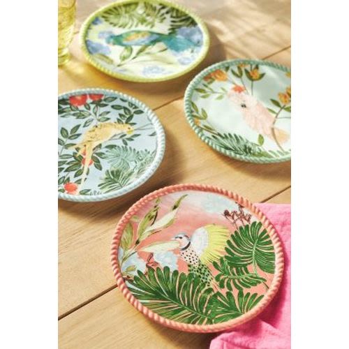 Pluma Dessert Plates, Set of 4