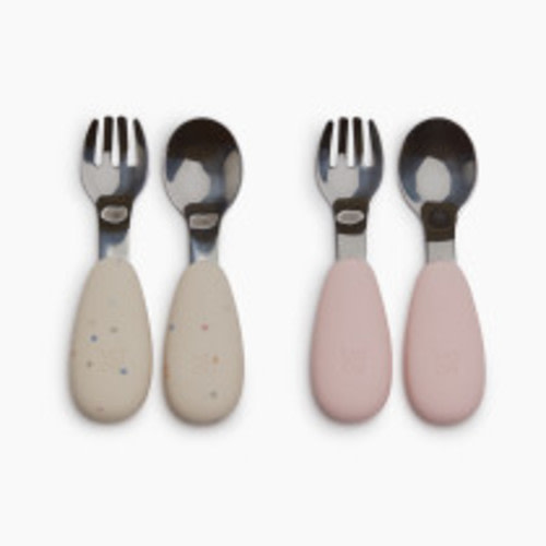 AEIOU Metal Utensils (4 Pack) - Petal/Oat Speckle
