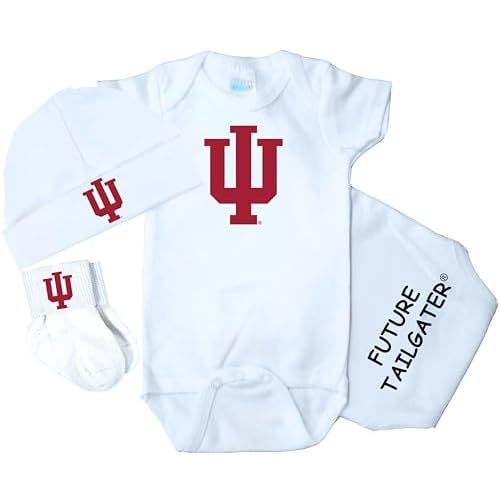 Indiana Hoosiers Officially Licensed 3 Piece Baby Clothing Set
