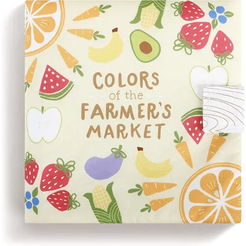 Farmer's Market Bright Colors 7 x 7 Polyester Fabric Baby Soft Touch Feel Book