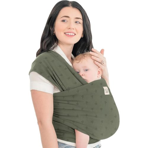 KeaBabies Baby Wrap Carrier - All in 1 Original Baby Carrier Newborn To Toddler Sling, Easy to Wear, Hands Free Bonding, Lightweight, Breathable Infant Wraps (Forest Berries)