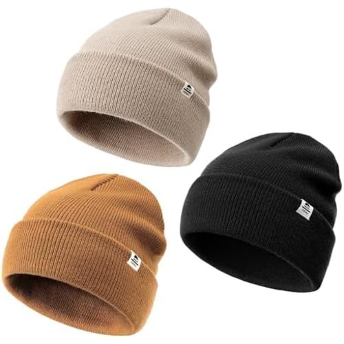 FURTALK Baby Beanie Knit Winter Hats 3 Pack for Infant Toddler Kids Skull Caps
