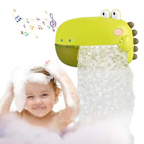 Luniquz Dinosaur Bubble Bath Toys for Baby, Green Bathtub Toys Bubble Maker Machine,Plays 12 Children鈥檚 Songs,Bath Toy Makes Great Gifts for Toddlers Age 2 3 Year Old Girl Boy