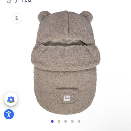 7 A.M. Enfant BebePOD Footmuff - Teddy - Oatmeal Teddy (0-9m) – Albee Baby