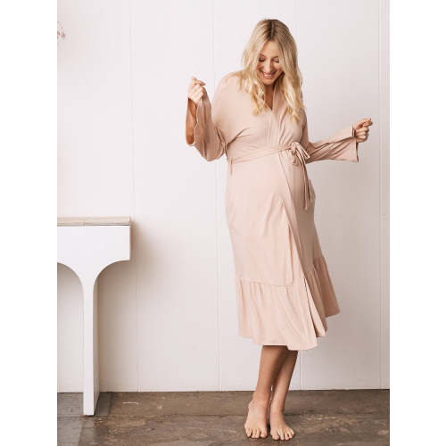 Grace Maternity & Nursing Robe - Antique Pink