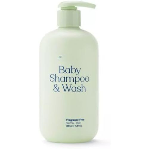 New Pip~et~te Baby Shampoo and Wash, Fragrance Free, 11.8 fl oz