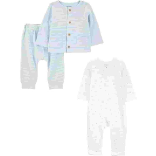 Carter's Child of Mine Baby Boy Plush Outfit Set and Jumpsuit, 3-Piece, Sizes Newborn-6/9 Months