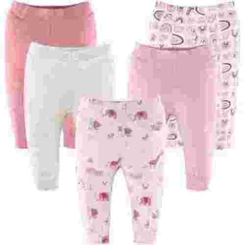 The Peanutshell Baby Girl Pants, 5-Pack, Rainbow Safari