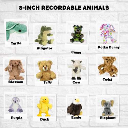RECORDABLE STUFFED Animal, 8" Plushie, Ultrasound Plush, Memorial Bear, Military Deployment, Personalized, Gift