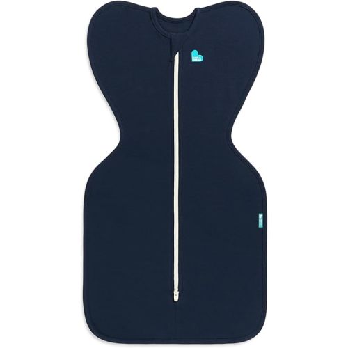 Love to Dream Swaddle UP, Sleep Sack 0-3 Months, Self-Soothing, Improves Sleep, Snug Fit Helps Calm Startle Reflex, Baby Essentials Must Haves Newborn, 1.0 TOG, 8-13 lbs, Navy