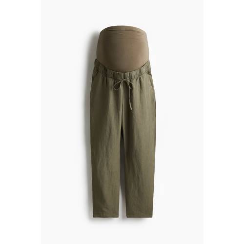 MAMA LINEN-BLEND PANTS size sm