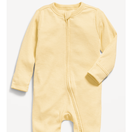 2 way zip footed one piece