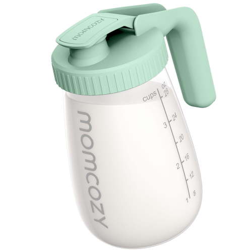 Momcozy Breast Milk Pitcher, Momcozy breast milk pitcher adopts a wide-mouth design making it easy for busy nursing moms to pour milk and clean storage bottles quickly.