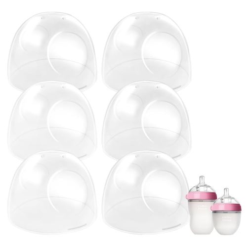 Baby Bottle Cap Compatible with Comotomo 5oz and 8oz Bottles, Soft Baby Bottle Lid, 6 Count