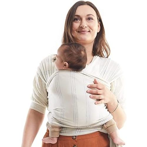 Boba Baby Wrap Carrier Newborn to Toddler - Stretchy Baby Wraps Carrier - Baby Sling - Hands-Free Baby Carrier Wrap - Baby Carrier Sling - Baby Carrier Newborn to Toddler 7-35 lbs (Serenity Riviera)