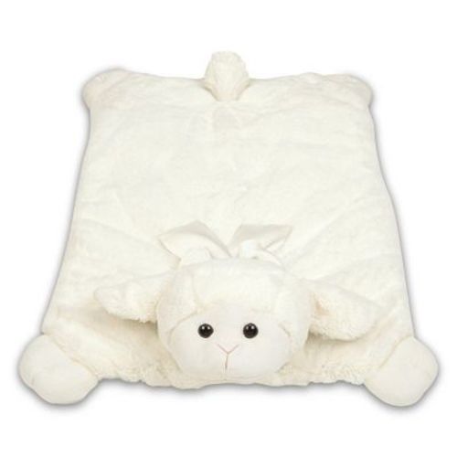 Bearington Baby Lamby Tummy Time Mat, Plush Stuffed Animal, 30" x 23"