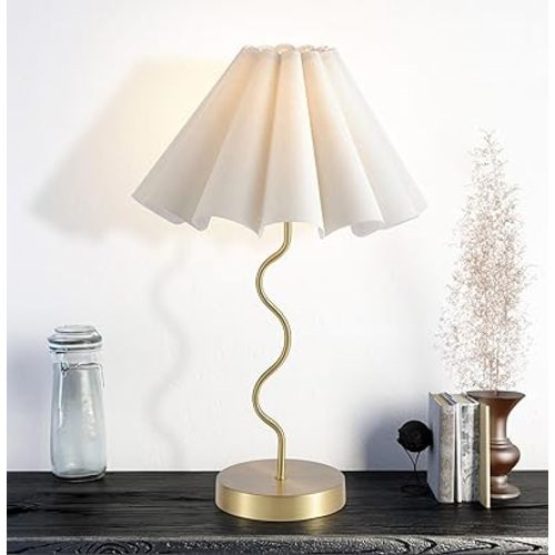 Table Lamps for Bedroom Modern Single Table Lamp for Night Stands Beside Lamps Living Room End Table Lamp (Gold)