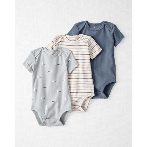 Baby 3-Pack Organic Cotton Rib Bodysuits - Little Planet | Carter's