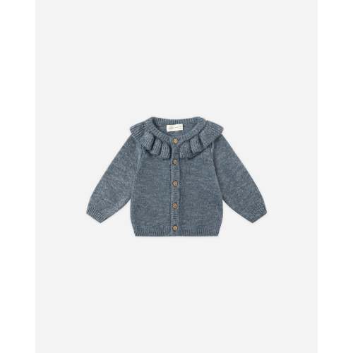 Ruffle Collar Cardigan || Ocean – Quincy Mae