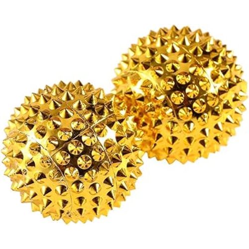 Spiky Magnetic Massage Balls, Pressing Hand Acupoints Balls, Hand Acupuncture Ball Massage Physical Body Acupressure, Manual Massage Balls Pack of 2