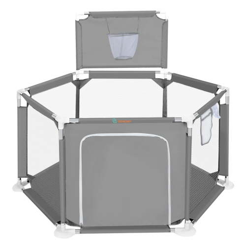 Baby Playpen, Baby Play Yard, Baby Fences Christmas Gifts Space Saving Baby Bodyguard, Gray