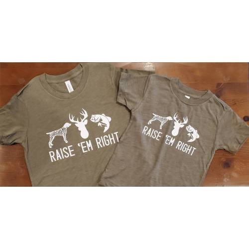 Raise Em Right Infant Tee | Baby Hunting Fishing Shirts | GSP
