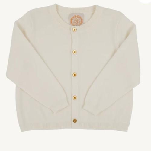 Cambridge Cardigan - Palmetto Pearl with Gold Buttons