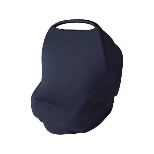 PurComfy 4-in-1 Baby Car Seat Cover, Supersoft Bamboo Viscose Nursing Cover | Infant Boys & Girls, Breathable, Breastfeeding Covers, Canopy for Carrier, Stroller, Shopping Cart & High Chair