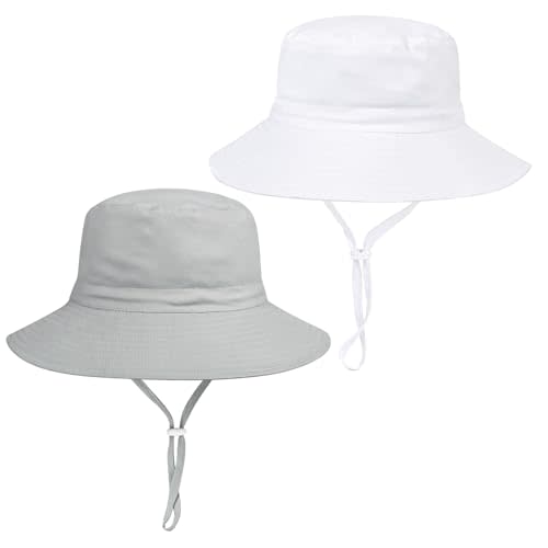 Baby Toddler Sun Hat,Boys Girls Bucket Hat for Kids UPF 50+ Sun Protective Child Summer Beach Hats 0-5 Years