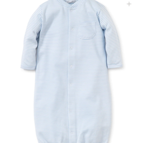 Simple Stripes Blue Convertible Gown