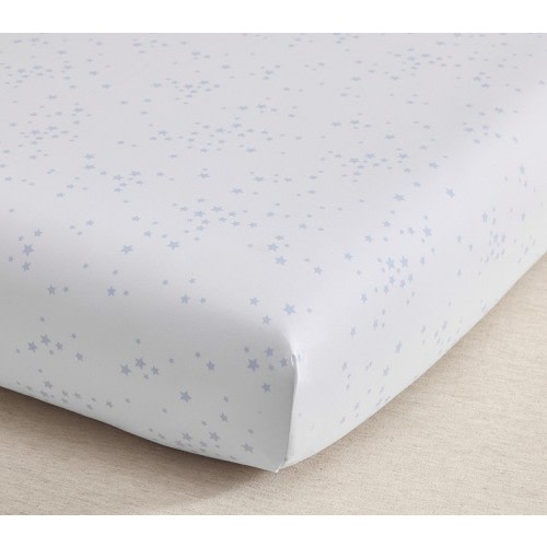 Scattered Stars Organic Crib Fitted Sheet