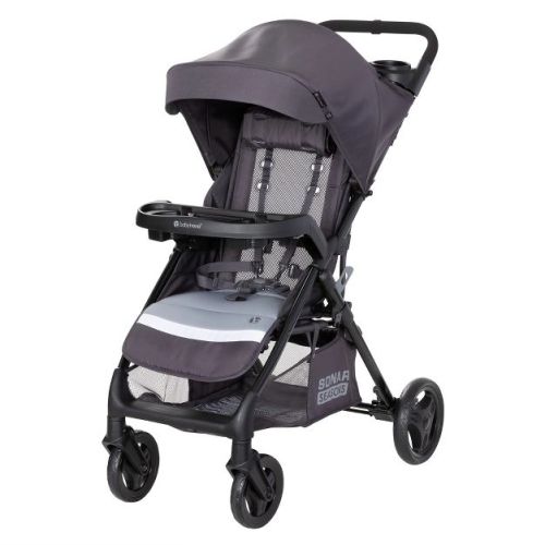 Baby Trend Sonar Seasons Single Toddler Stroller Foldable Travel Rolling Seat With Canopy Protection, Cupholders, And Storage Basket, Liberty Grey