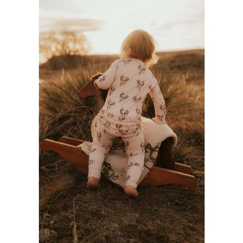 Pink Saddles Convertible Ruffle One-piece - Toughies