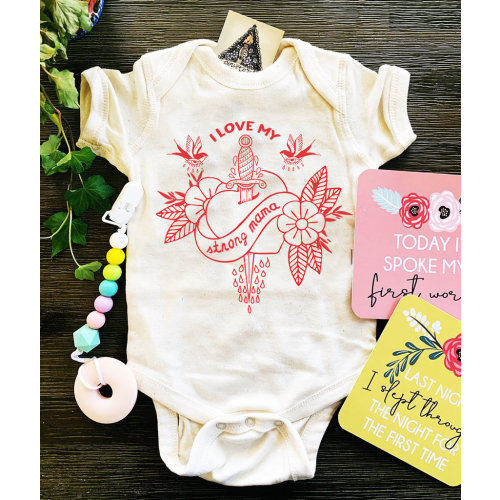 Feminist Baby, I Love My Strong Mama, Feminist Bodysuit, Tattoo Look, Little Feminist, Feminista, Girl Power, Girl Power Shirt, Girl Power