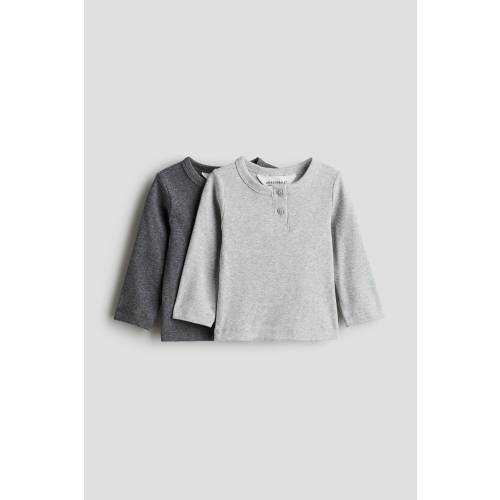2-PACK COTTON HENLEY SHIRTS