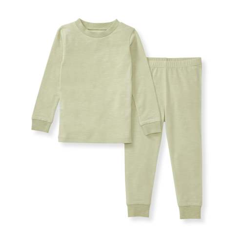 12M Honeysoft™ Two-Piece Pajamas - Mossy Green – Burt's Bees Baby