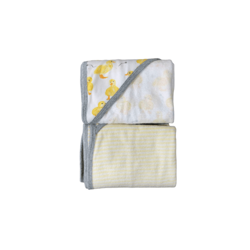 Burt's Bees Baby Hooded Bath Towels 2 Pack, Little Ducks