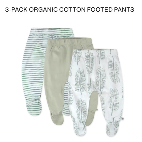 3-Pack Organic Cotton Footed Pants | Honest Baby Clothing