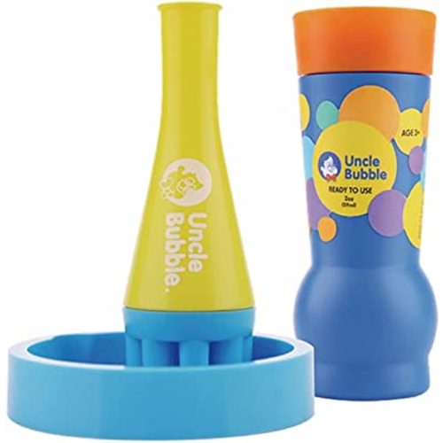 Amazon.com: Uncle Bubble Fun Confetti Bubbler - Kids Bubble Blower with World Record Best Bubble Solution | Blow Thousands of Mini Bubbles in One Breath, Then You can Touch The Bubbles | A Bubble Celebration! : Toys & Games