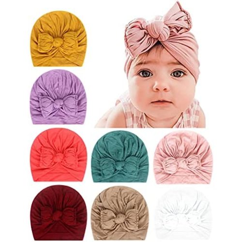 QandSweet Baby Girls' Hats & Caps Knotted Turban Cute Toddler Hat Hair Accessories 3-36M