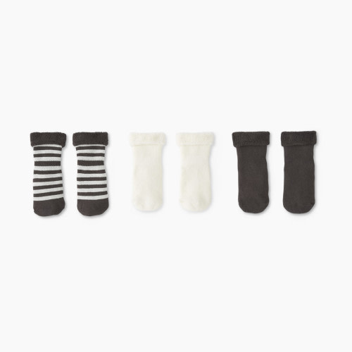 Hanna Andersson 3-Pack Baby Socks - Ecru Multipack, 0-6 Months