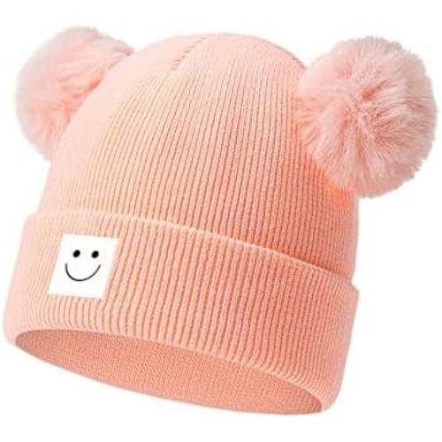 Baby Beanie Hat Toddler Infant Winter Knitted Hat Kids Soft Warm Pom Pom Beanie Cap for Boys Girls