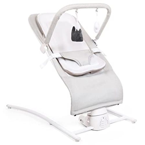 Baby Delight Alpine Wave Deluxe Portable Bouncer | Automated Motion Baby Bouncer | Infants 0 – 6 Months | Driftwood Grey - Deluxe, Driftwood Grey
