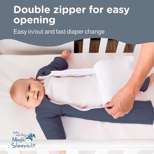 Magic Sleepsuit Baby Merlin's 100% Cotton Baby Transition Swaddle - Baby Sleep Suit - Night Sky colour- for 3-6 Months baby