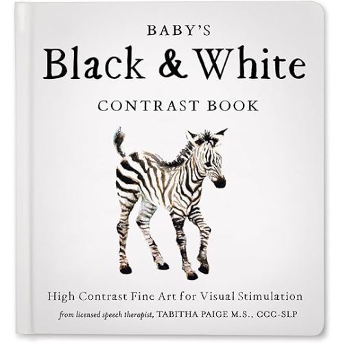 Baby's Black and White Contrast Book: High-Contrast Art for Visual Stimulation at Tummy Time (Tabitha Paige Children's Book Series) Board book – Picture Book, August 1, 2023