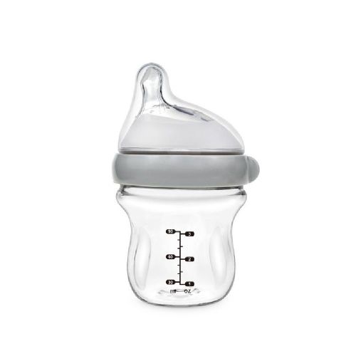Haakaa Glass Baby Bottle Grey