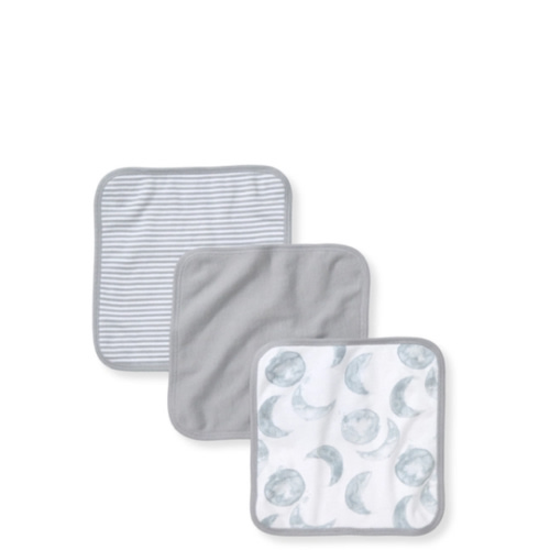Hello Moon Organic Cotton Knit Terry Washcloths 3 Pack